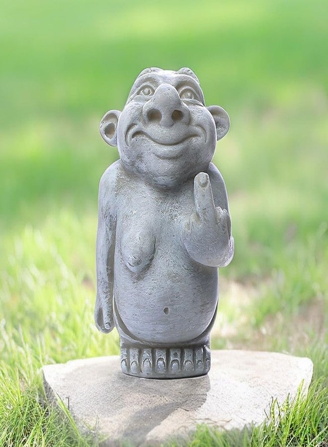 AKV Gargoyle Statues Outdoor Trolls Figurines, Funny Gothic Garden Decor, Sculpture Resin Art Decorations, Outdoor Ornament for Flowerpot Yard Patio, Height 5'' (D) - Image 3